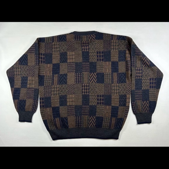 Men's Patchwork Sweater - Multicolor - Picture 3 of 6